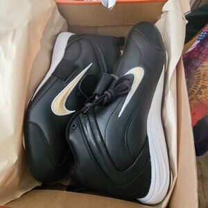 NWB Nike Open Field 3/4 (3E) Cleats Black/White Shoes MENS  Sz 15 US 14 UK 49.5